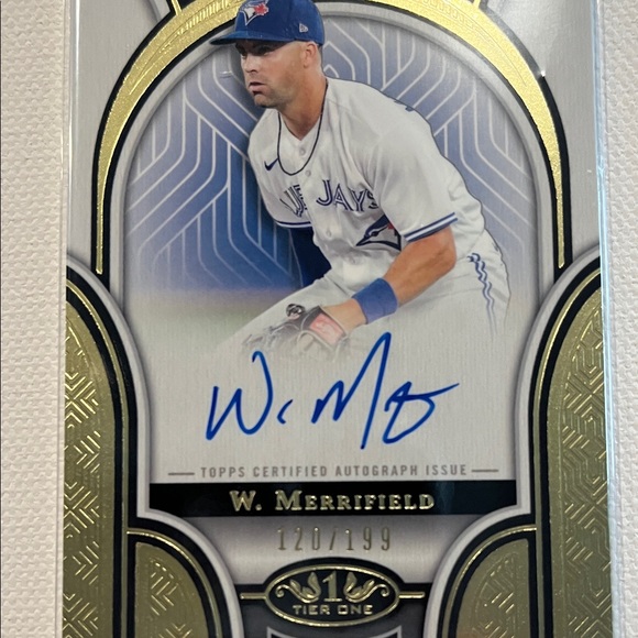 2023 Topps Tier One Prime Performers Whit Merrifield 120/199 Autograph #PPA-WM - Picture 2 of 3